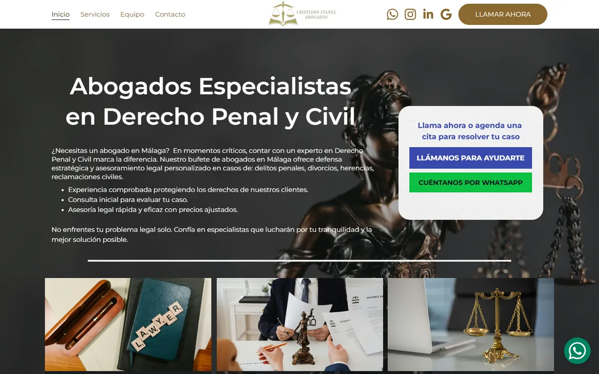 Web de Stangl Abogados